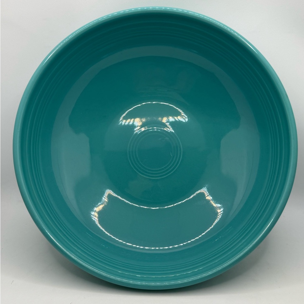 Vintage Fiesta Ware Serving Plate in the color turquoise 9” X 3” Tall